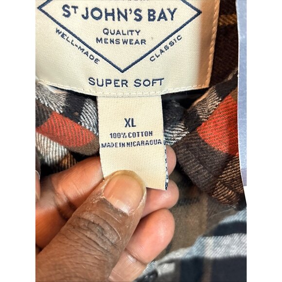 St. John bay  button down shirt xl plaid - Picture 6 of 16